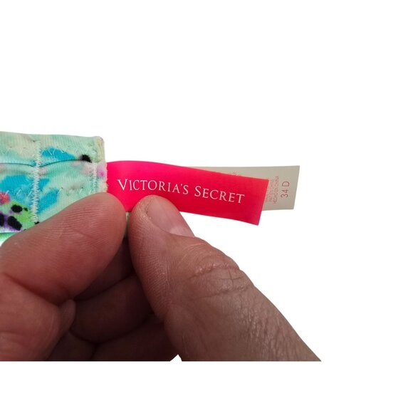 Victorias Secret Women Floral Halter Bikini Top Multicolor Size 34D Padded - Picture 3 of 3